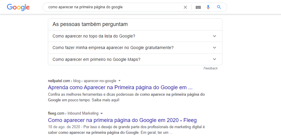 Dicas para aparecer nas definições do Google